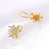 Sweet Ocean Brass Clear Cubic Zirconia Turtle Hoop Earrings MQ2524-4