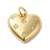 Rack Plating Brass Micro Pave Clear Cubic Zirconia Charms KK-G488-12G-1