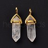 Natural Quartz Crystal Pendants G-K329-53G-3