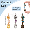9Pcs Tibetan Style Alloy &  Gemstone Bead Big Pendants PALLOY-GA00010-2
