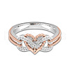 Heart & Infinity Alloy with Crystal Rhinestone Finger Rings for Women FS-WG07318-13-2
