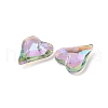Electroplated Glass Pendants EGLA-M029-05-05-3