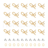 DICOSMETIC 16Pcs Bowknot Brass Stud Earrings DIY-DC0002-19-1