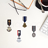 SUPERFINDINGS 4Pcs 4 Style Anchor & Horse & Shield Alloy Pendant Lapel Pins JEWB-FH0001-19-3