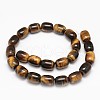 Natural Tiger Eye Barrel Beads Strands G-F240-01B-3