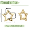 SUNNYCLUE 6Pcs Eco-Friendly Rack Plating Brass Spring Gate Rings KK-SC0003-78-2