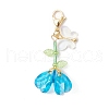 Handmade Glass Seed Beaded and Acylic Butterfly Pendant Decorations Sets HJEW-MZ00259-04-2