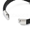 Braided Microfiber Leather Cord Bracelets BJEW-P328-16AS-01-3