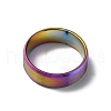 Titanium Steel Wide Band Finger Rings for Women Men RJEW-WH0009-13H-M-2