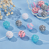   20Pcs Resin Rhinestone Waxberry Beads RESI-PH0002-23-4