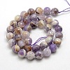 Natural Gemstone Amethyst Round Beads Strands X-G-O021-12mm-13-1