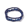 Chip & Round Natural Lapis Lazuli Beaded Stretch Bracelets for Women BJEW-JB10189-07-1