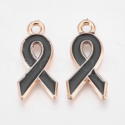 Golden Plated Enamel Pendants KY-WH0007-A06-1