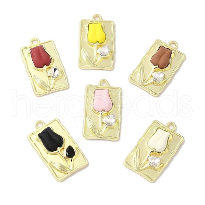 Rack Plating Spray Painted Alloy Pendants FIND-C049-09G-1