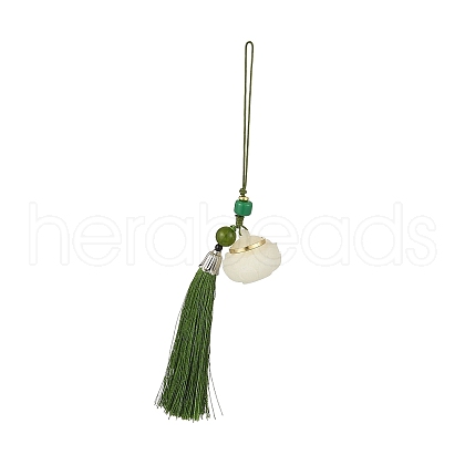 Resin Lotus Incense Balls Pendant Decorations HJEW-D300-01A-01PG-1