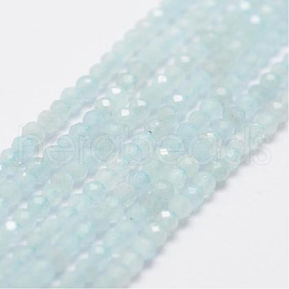 Natural Aquamarine Bead Strands G-P270-2mm-14-1