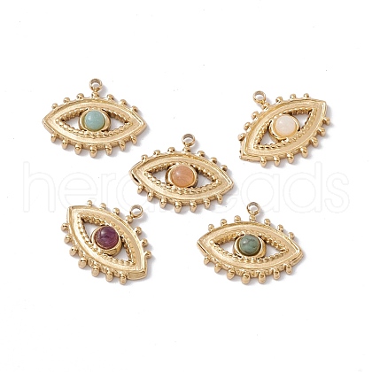 Natural Mixed Stone Pendants STAS-H168-08G-1