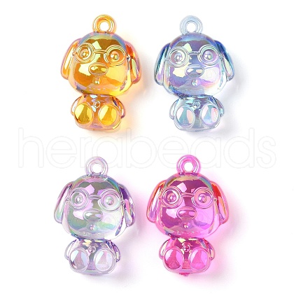 Electroplate Transparent UV Plating Acrylic Pendants OACR-I014-33-1