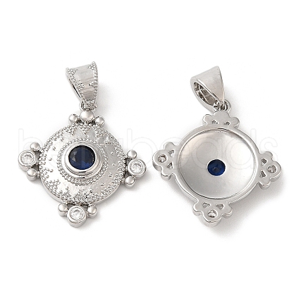 Brass Micro Pave Cubic Zirconia Pendants KK-M246-30P-1