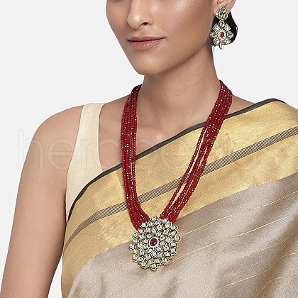 Bohemian Style Multi-Layer Alloy Imitation Agate and Glass Jewelry Set FS-WGE22E9-04-1