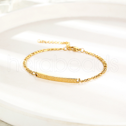Stylish Stainless Steel Long Chain Bracelet for Women's Daily Wear ZK3425-1-1