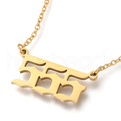 Stainless Steel Pendant Necklaces X-STAS-H138-01F-G-1