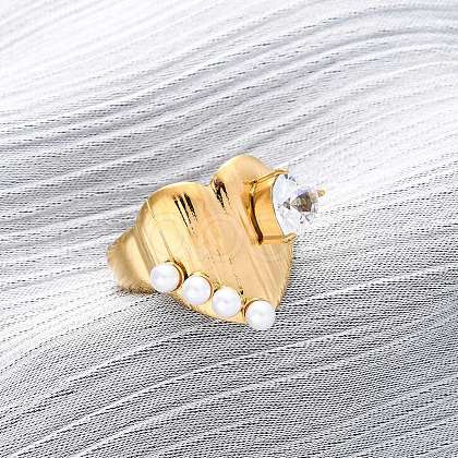 304 Stainless Steel Adjustable Cuff Rings for Women RJEW-B126-03G-1