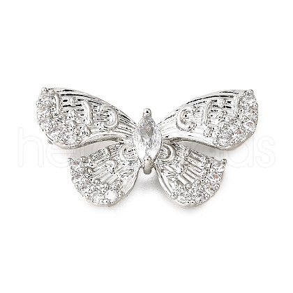 Brass Pave Clear Cubic Zirconia Links KK-D356-20P-1