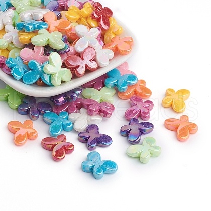 AB Color Plated Acrylic Beads X-PACR-R197-M-1