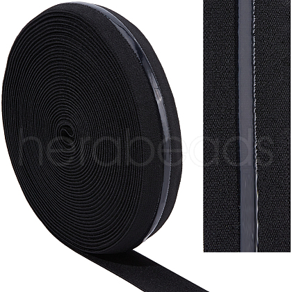 Imitation Nylon Flat Elastic Non-slip Band OCOR-WH0089-02B-01-1
