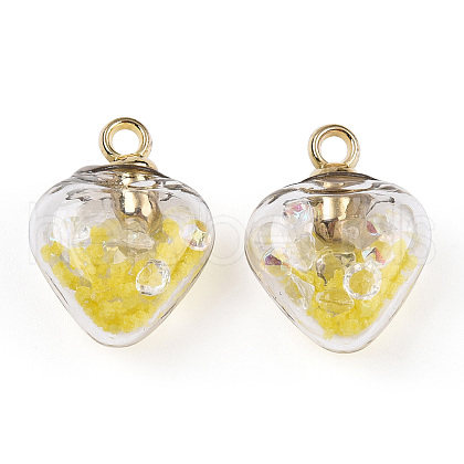 Glow in the Dark Luminous Glass Pendants GLAA-YWC0001-01D-1
