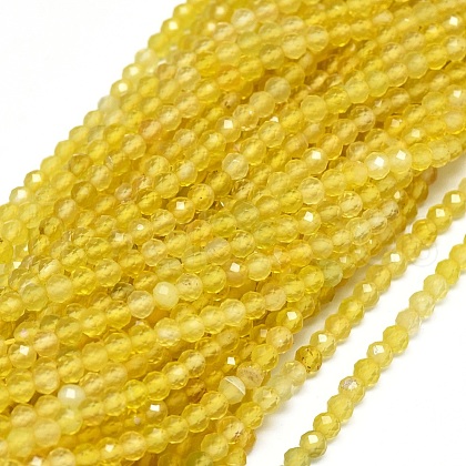 Natural Yellow Agate Beads Strands G-O180-05C-1