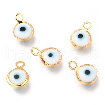 Handmade Evil Eye Lampwork Charms KK-F764-13G-06-1