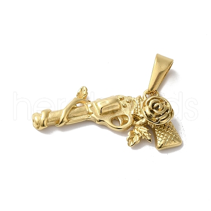 PVD Vacuum Plating 304 Stainless Steel Pendants STAS-B069-41G-02-1
