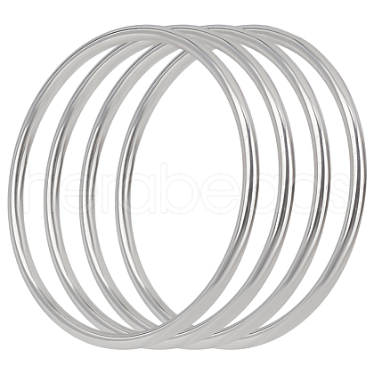 ANATTASOUL 4Pcs 304 Stainless Steel Linking Rings STAS-AN0001-06-1