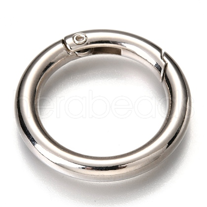 Zinc Alloy Spring Gate Rings PALLOY-C100-01P-06-1