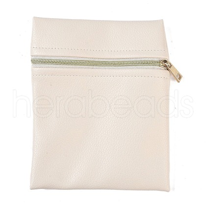 Imitation Leather Jewelry Storage Zipper Bags ABAG-G016-01D-02-1