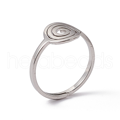 Non-Tarnish 201 Stainless Steel Vortex Adjustable Ring for Women RJEW-C045-07P-1
