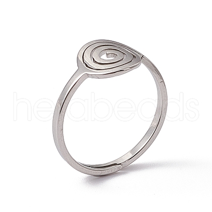 201 Stainless Steel Vortex Adjustable Ring for Women RJEW-C045-07P-1