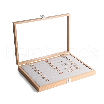 Rectangle Wooden Rings Presentation Boxes PW-WG90817-02-1