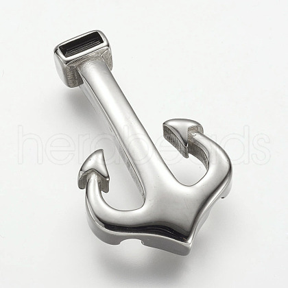 Non-Tarnish 304 Stainless Steel Anchor Hook Clasps STAS-F063-58-1