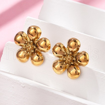 304 Stainless Steel Stud Earrings EJEW-D319-18G-1