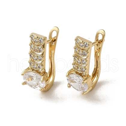 Brass Hoop Earrings EJEW-L271-13KCG-08-1