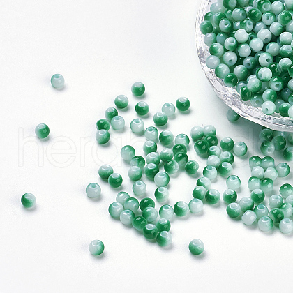 Spray Painted Resin Beads RESI-K005-01K-1