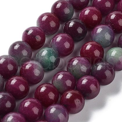 Dyed Natural Malaysia Jade Beads Strands G-G021-01B-05-1