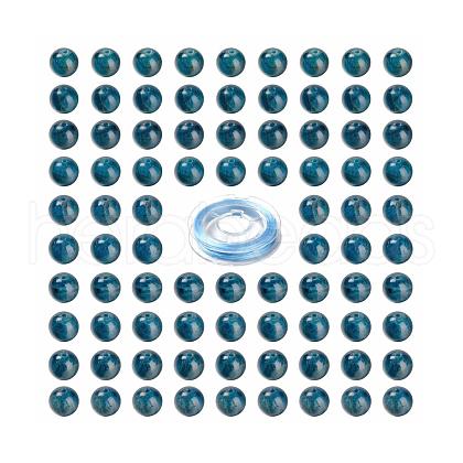 100Pcs 8mm Natural Apatite Round Beads DIY-LS0002-54-1