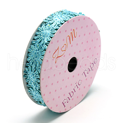 Glitter Powder Polyester Ribbons X-SRIB-S048-04E-1