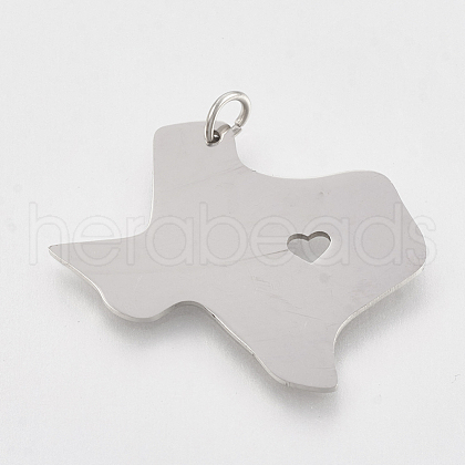 201 Stainless Steel Pendants STAS-T038-71-1