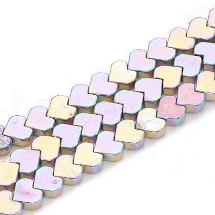 Electroplate Non-magnetic Synthetic Hematite Beads Strands G-T061-120B-1