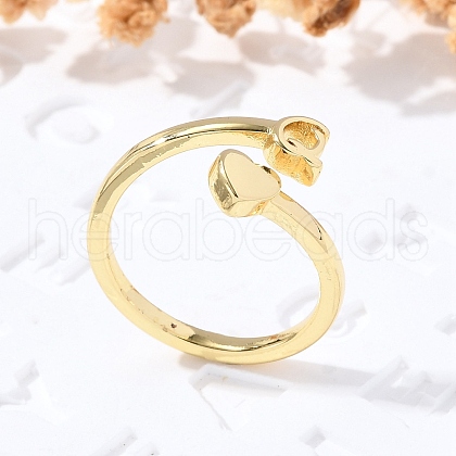 Brass Cuff Rings for Women RJEW-U044-Q-1